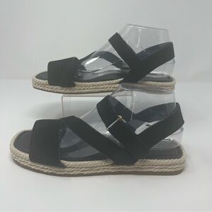 Vince Black Espadrille Sandals Size 8.5